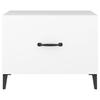  Coffee Table with Metal Legs, White, 50x50x40 Cm
