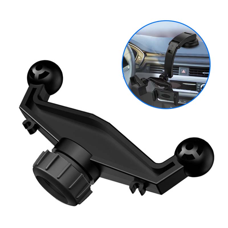 Upgrade Universal 17mm Ball Head Car Holder Adapter Holder Holder Accessory to Connect 2 Mobile Phones