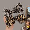 1Pc Vintage Leopard Print Bow Premium Hair Grab Hair Accessory Is Suitable for Women to Wear