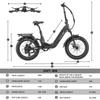 TTGO F7 Folding Electric Bike – 250W Motor – 48V 15Ah Battery – 120-140 Km Max Range – 20"×3.0" Tires – Hydraulic Brakes – Shimano 7speed