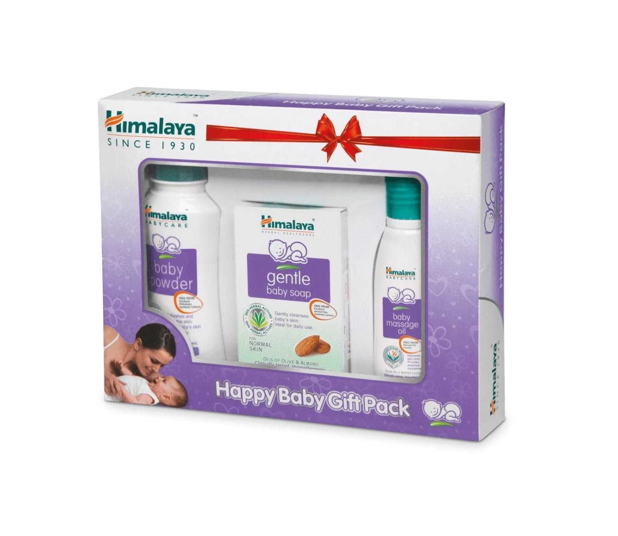 

Подарочный набор Himalaya Happy Baby Care 3 с массажным маслом, мылом и присыпкой для нежного ухода за ребенком