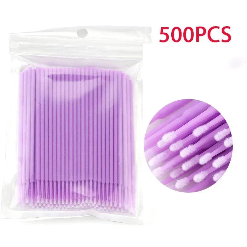 100/200/500/1000PCS Cotton Swab  Extension Disposable Eyelash Glue Cleansing Brushes Applicator Sticks Makeup Tools