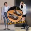 Canvas Shoes Popular Lightweight Single Shoes Women's 2025 Autumn New Thick-soled Retro Lazy Casual Loafers Mother Shoes