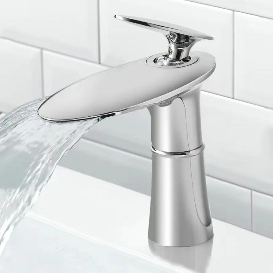Tuqiu Bathroom Faucet Brass Gold White Bathroom Basin Faucet Cold And Hot Water Mixer Sink Tap Deck Mounted Black & Gold Tap