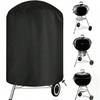 Charcoal Grill Cover Oxford Cloth Round Grill Protector Tear Resistant Waterproof Barbecue Grill Cover with Drawstring for All-Weather Protection