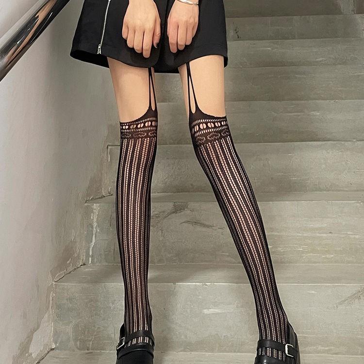 

Jk Подтяжки с длинной трубкой Черные чулки Lolita Сексуальные Loli Низ Pantyhose Длинные Высокие Трубки Милые Весна и Осень Тонкие One size fits all
