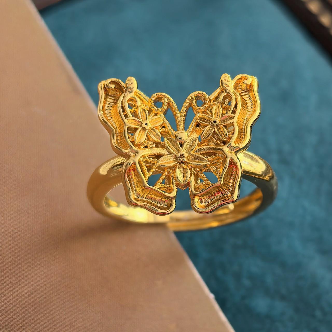 Elegant Butterfly Filigree Open Index Finger Ring - Popular 2025 Style