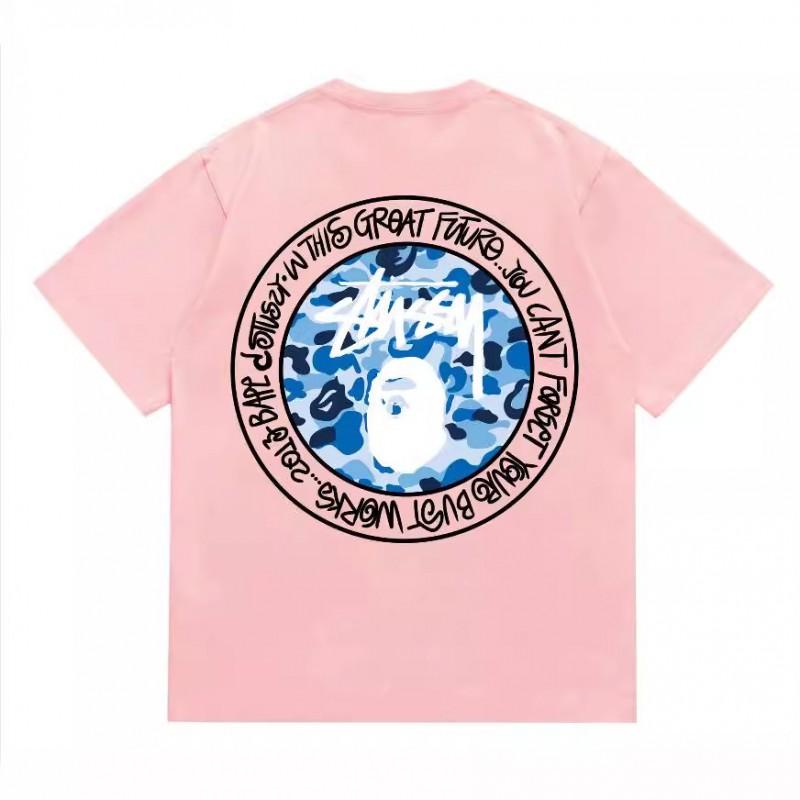 Tricou Bumbac Classic cu Imprimeu Ape Lightning Unisex Mânecă Scurtă Croială Largă Îmbrăcăminte Casual