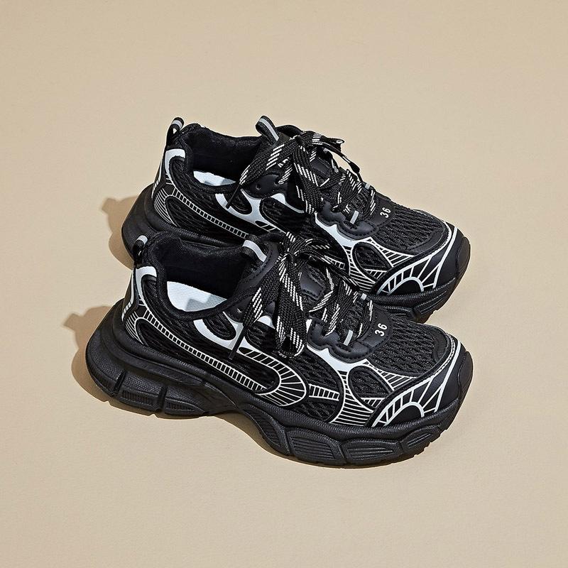 

Новые женские летние туфли для папы, студенческие спортивные кроссовки для бега, повседневные кроссовки из дышащей сетки 40