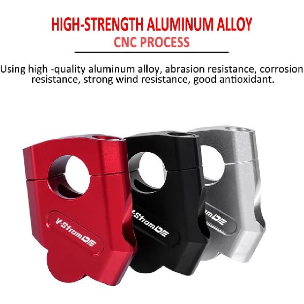 For V-STROM 800 DE VSTROM 800DE 2023 Motorcycle Handlebar Riser Motocross Heightening Clamp Mount Pit Bike Motorbike Vstrom 800 (Black 28mm)