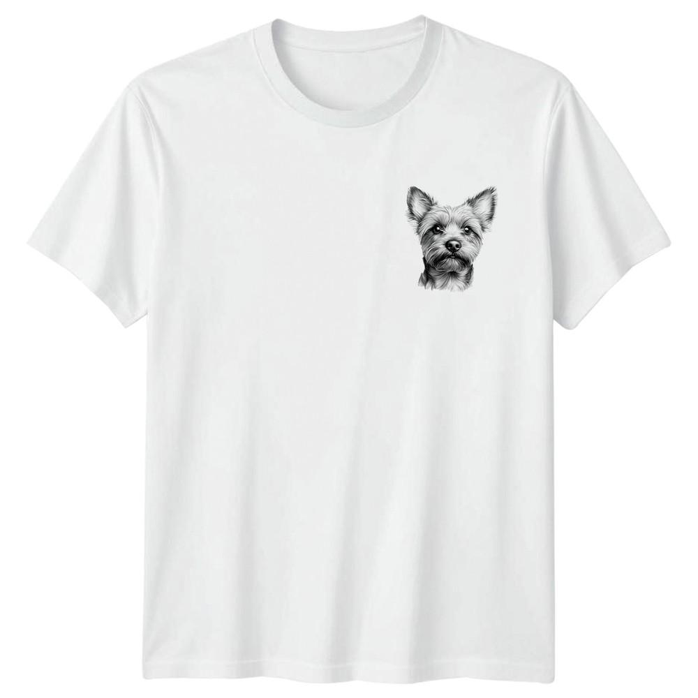 Terrier Dog Animals Unisexs TShirt Unisexs Tee Realistic Sketch Graphic S