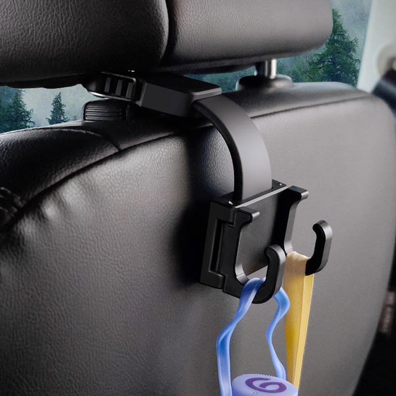 Hipacool Auto Fastener & Clip Car Interior Storage Hooks Car Clips Front Seat Headrest Organizer Holder Hangers  Accessories