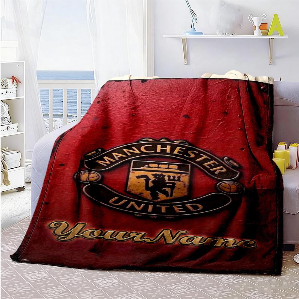 Manchester Personalized Name Blanket Gift Personalized Blanket Ultra-Soft Perfect for Home Decor Bedding Chair Office Chair All-Season Use
