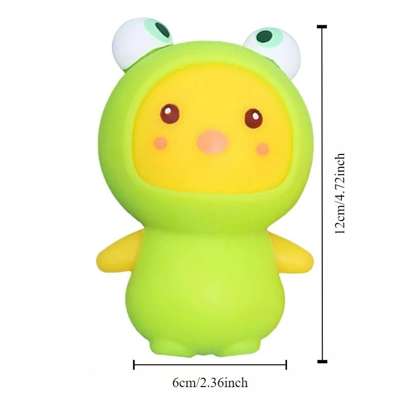 1 pc Cute Cartoon Animal Chick Squishy Stress Ball, Soft Stretch Fidget Squeeze Toy Anxiety Relief Sensory Toys for Kids Adults