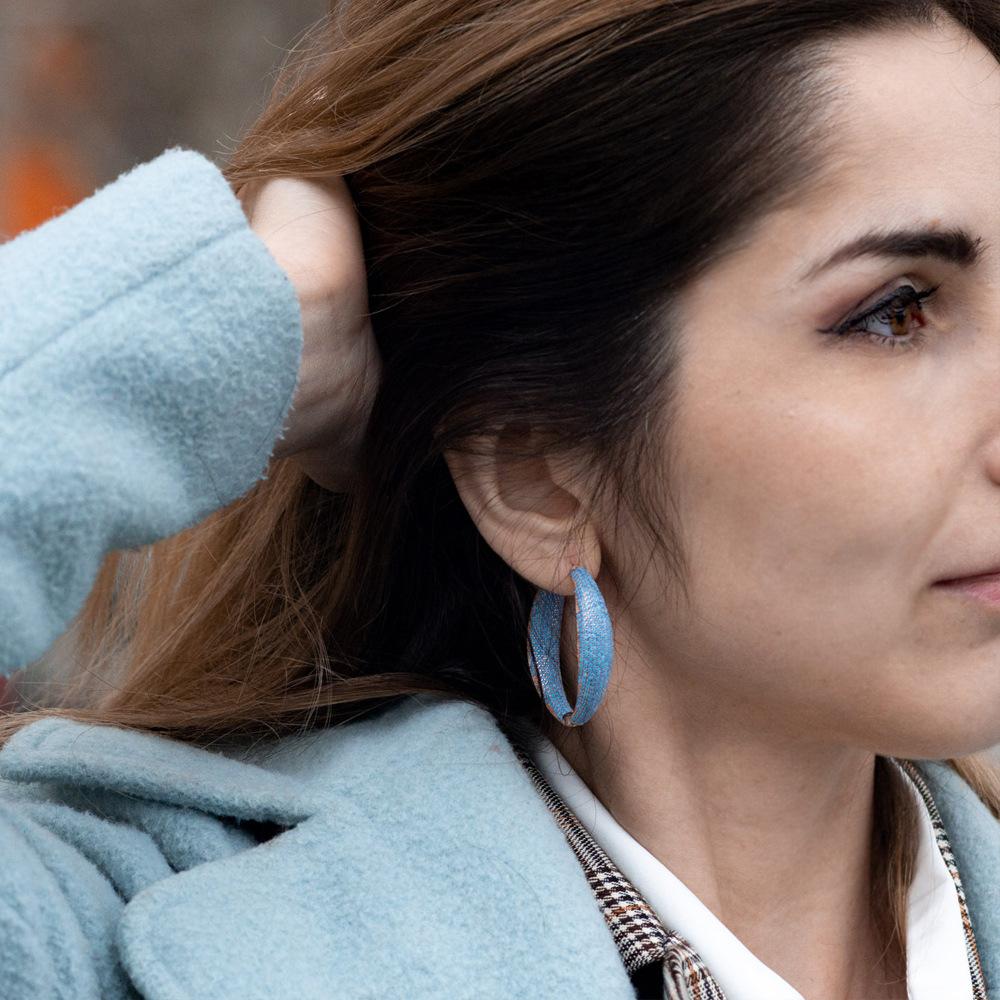 Blue Dream Earrings Atmospheric Exaggerated Brass Zircon Earrings Retro Popular Women'S Earrings Earrings Gift