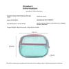 Candy Color Square Mesh Cosmetic Organization Storage Bag With Zipper Portable Sundries Pouch For Travel With Rope 1Pc