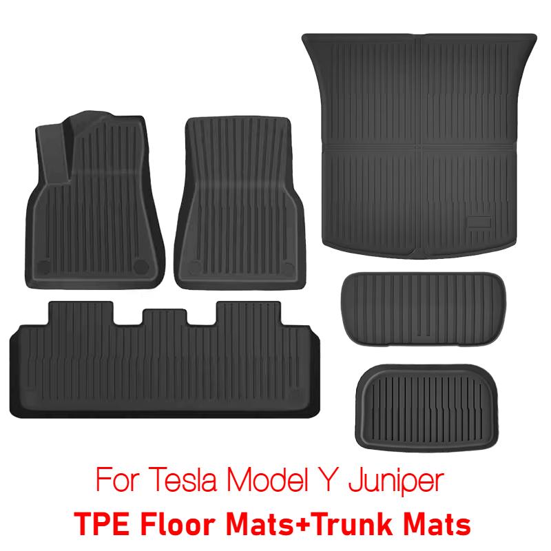 Floor Mats for New Tesla Model Y 2025+ Juniper 2025 Trunk Mats Double Menes Liners Left Right Hand Drive Car Interior Protect