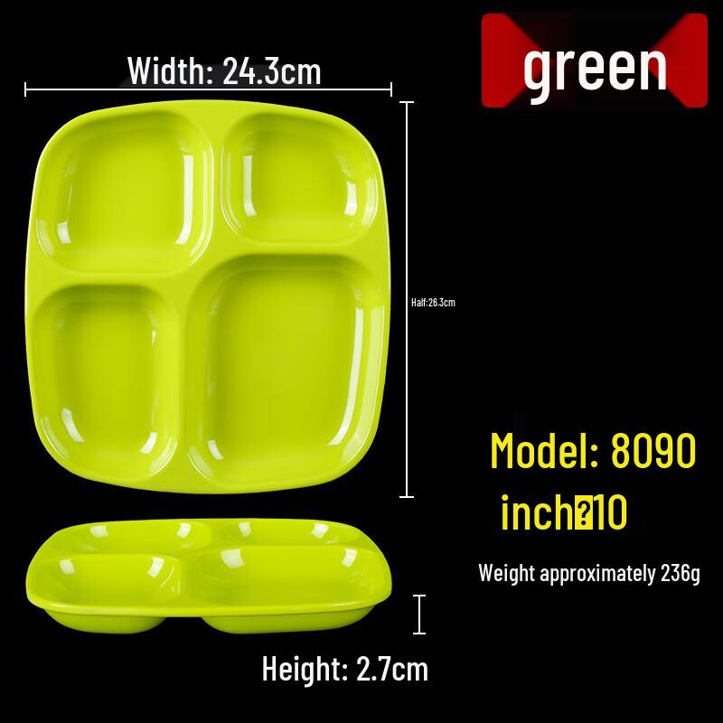 

Rectangular Melamine Divided Food Tray