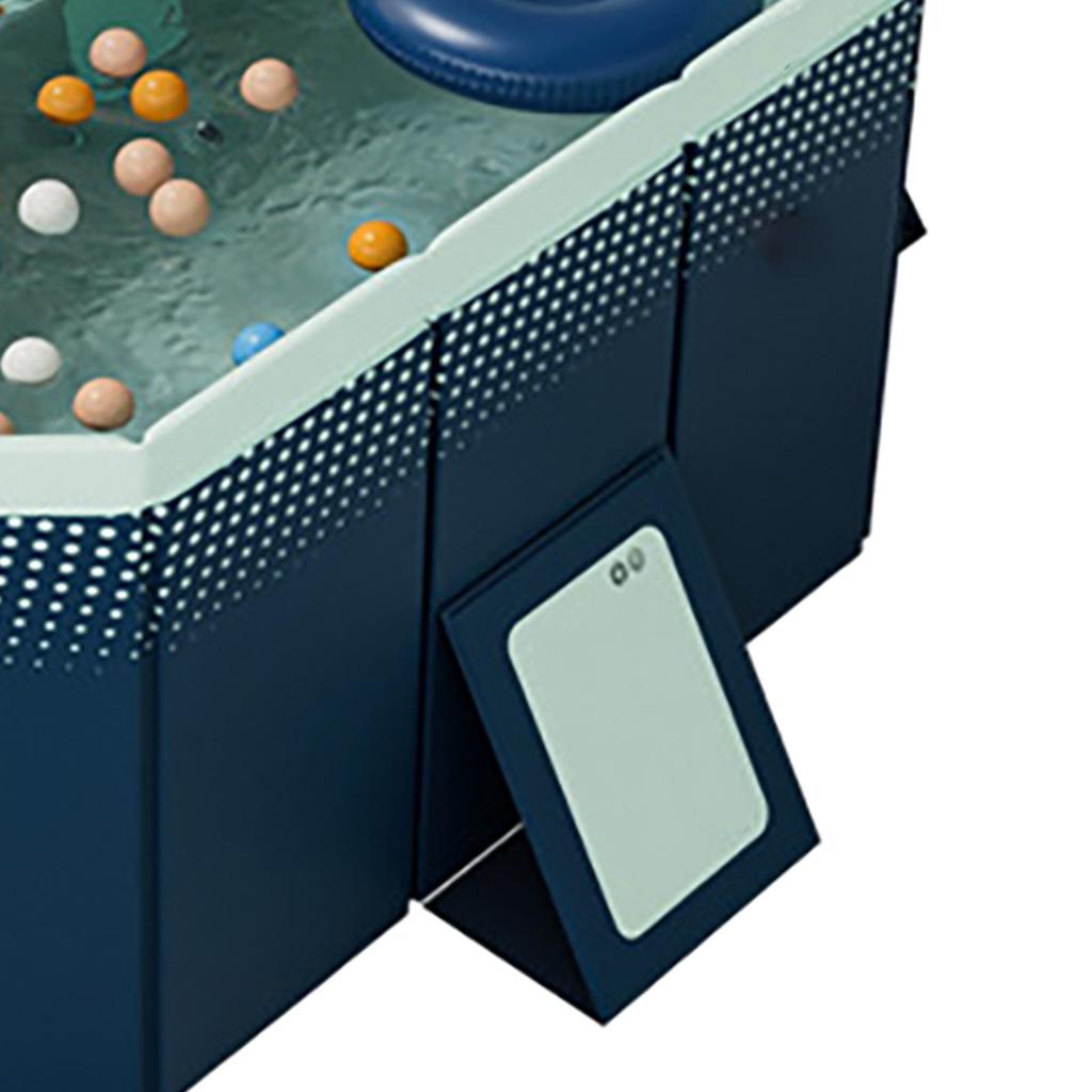 1.6m Foldable Pool Rectangular Shaped Thickened PVC Swimming Pool for Home Use Blue