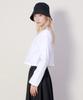 Deumakeu Loose Fit Plain Cropped Long Sleeve T-Shirt White