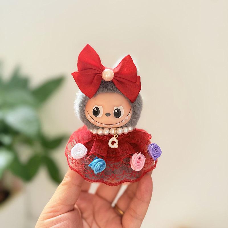 Mini Version 4.0 Vinyl Face Plush Blind Box Doll Clothes Christmas Set Small Nose Gaga Heart Bottom Password