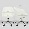 46-56 cm Velvet-feel Office Chair - Cream