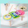 Hochwertiger Multifunktionaler Musik-Tisch aus Holz für Kinder, Pädagogisches Kognitives Rhythmus-Erleuchtungs-Spielzeug-Set