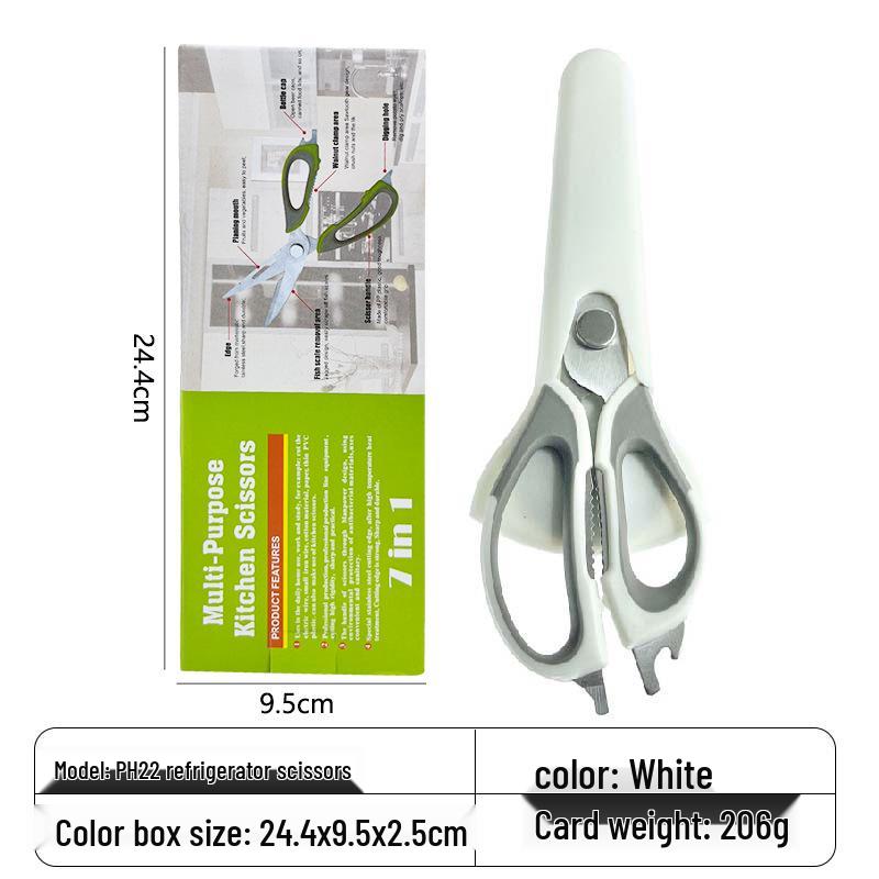 Multifunctional Stainless Steel Kitchen Scissors for Cutting Chicken Bones, Food Prep & More