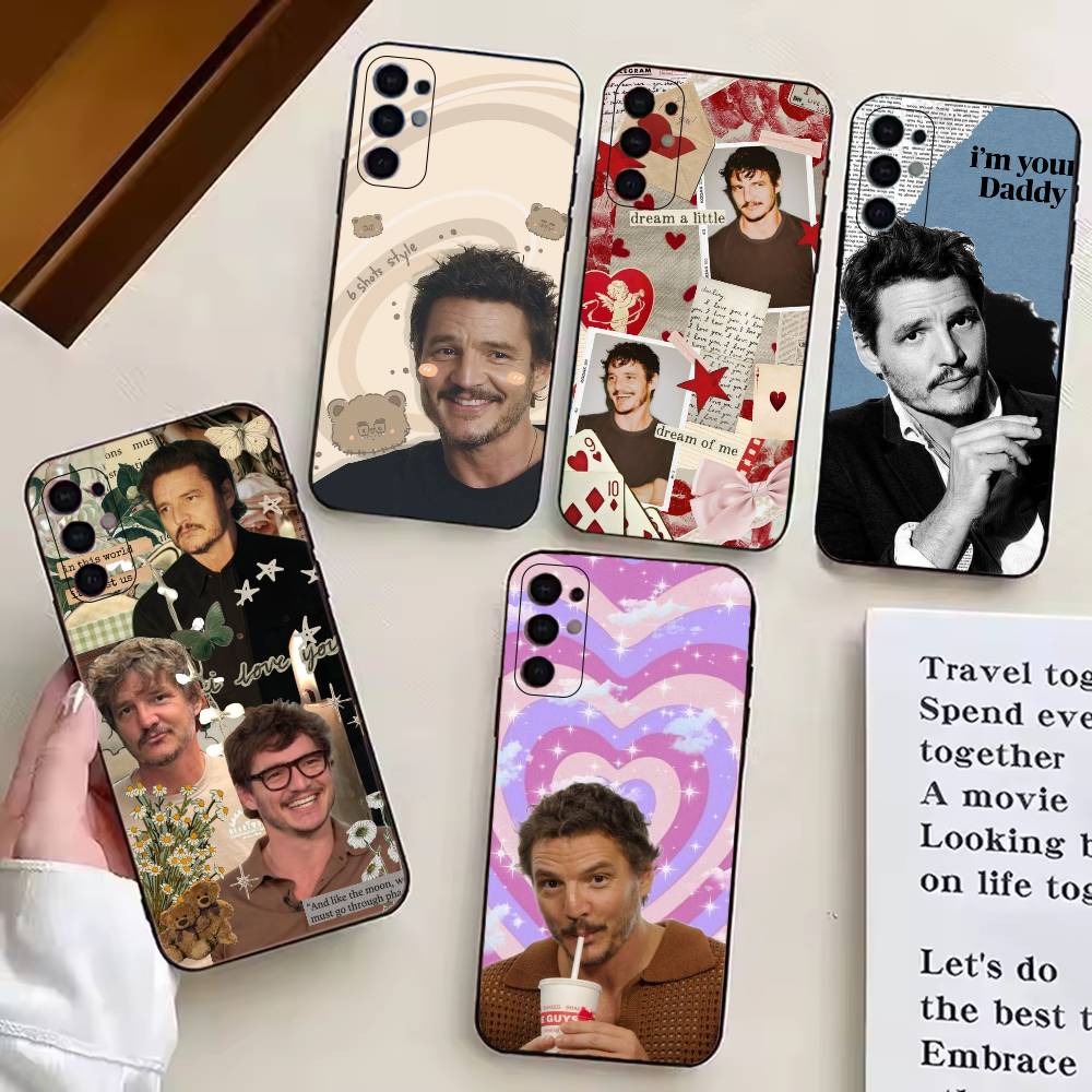 P-Pedro Pascal Actor Phone Case For Samsung S25,S24,S21,S22,S23,S30,Ultra,S20,Plus,Fe,Lite,Note,10,Black Cover