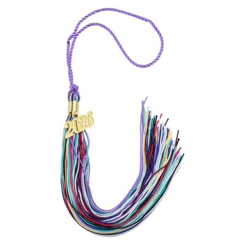 

Rainbow 2026 Graduation Tassels Ornament With Year Charm For Academic Gowns Caps Bachelor Robe Graduation Ceremonies