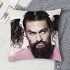 JJason Momoa Doublesided Printed Square Decorative Cushion Cover for Sofa Living Room Home Decor