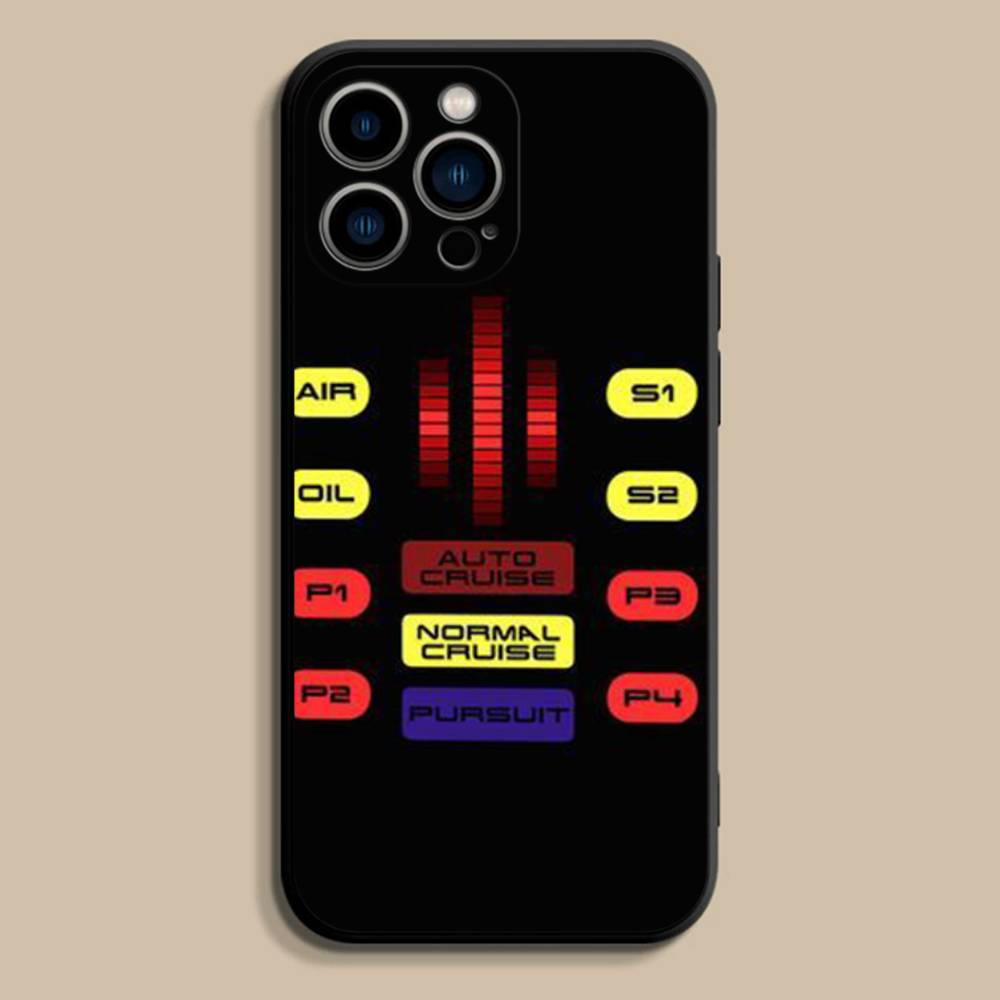 K-Knight Rider K-KITT Car For iPhone 17,16,15,14,13,12,11,Pro,Max,Plus,E,SE4,Air,Mini Black Soft Cover Phone Case