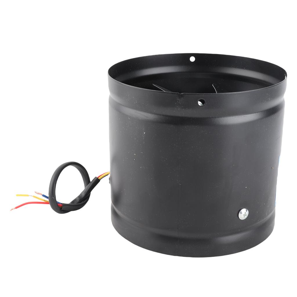 Duct Fan Powerful Ventilation Metal High Speed Copper Wire Motor Round Exhaust Fan for Bathroom Kitchen Basement Black