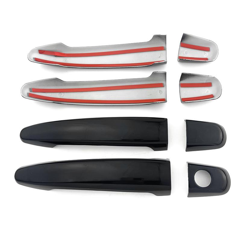 For Lexus GS300 2006-2011 RX300 2004-2009 GX470 Glossy Piano Black Exterior Door Handle Cover Trim Anti Scratch Decor Caps