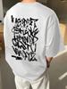 New Elegant Summer Unisex Tshirt Loose Drop Shoulder Round Neck Japanese Korean Style Cartoon Print Tee