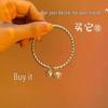 Retro Double Palace Bell S999 Pure Silver Bangle - Women's Non-Fading Christmas Birthday Gift