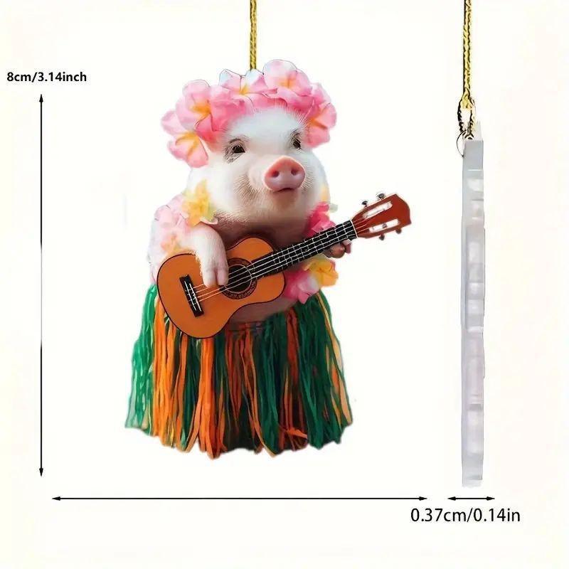 Acrylic Pig Playful Car Mirror Decor For Unique And Creative Accessories Automotive