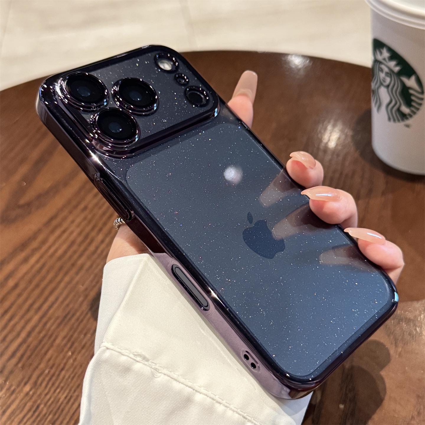 

Electroplated Stardust Glitter iPhone 17 Case with Transparent Built-in Lens Film and Drop-Proof Protection iPhone 17 Air