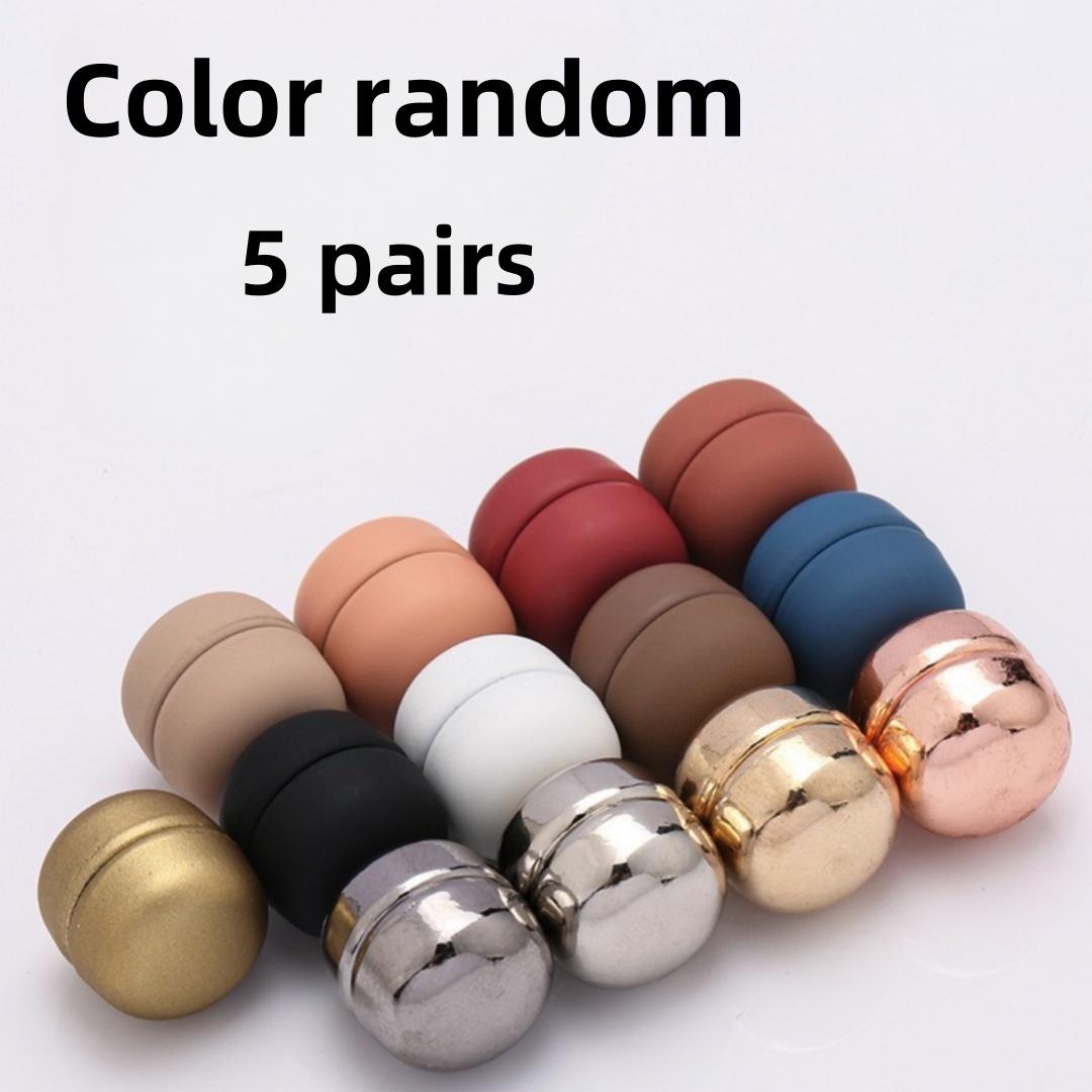 

5pcs Art Magnetic Buckle Seamless Circular Alloy Strong Buckle for Scarves Shawls Brooches Collar Fixing Fashion Accessories 5 pairs