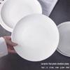 Elegant Pure White Round Ceramic Dinner Plate