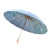 16K national style color glue umbrella parasol sunny and rainy sun umbrella anti-ultraviolet women's folding sunscreen umbrella vinyl umbrella