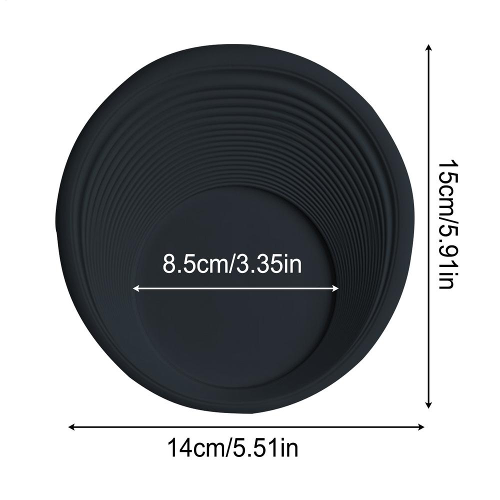 

Coasters For Drinks Round Non-slip Reusable Mats Silicone Cup Placemat For Coffee Desk Table Offices Outdoor Picnic Thanksgiving чёрный