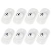 A84E-8Pcs Stainless Steel Mini Swivel Caster Wheels With 360 Degree Rotation For Furniture, Storage Boxes, Cabinet, Trash