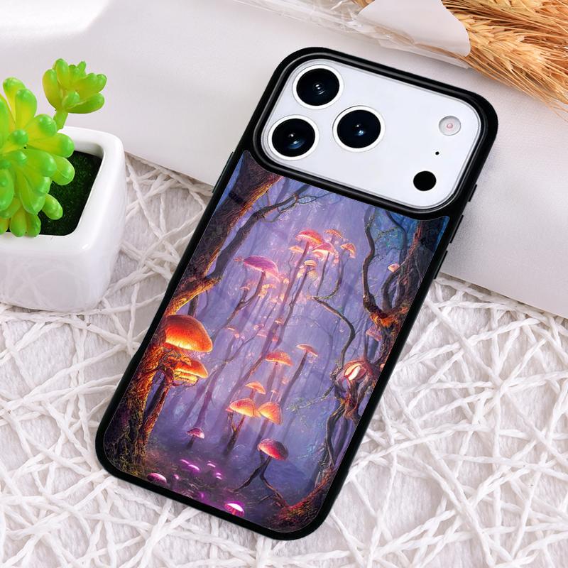 Mushroom Shockproof Phone Case for iPhone 17 Air 16e 15 11 12 14 13 Pro Max Cover Coque