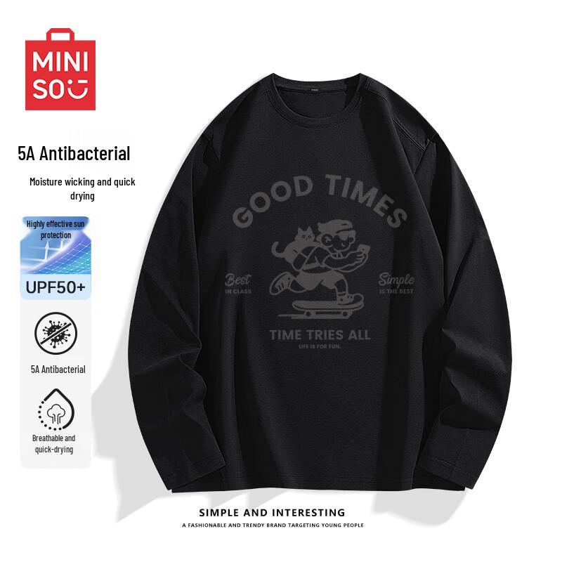 MINISO Men s Outdoor Quick-Dry Anti-bacterial Long Sleeve Sports T-Shirt 3XL