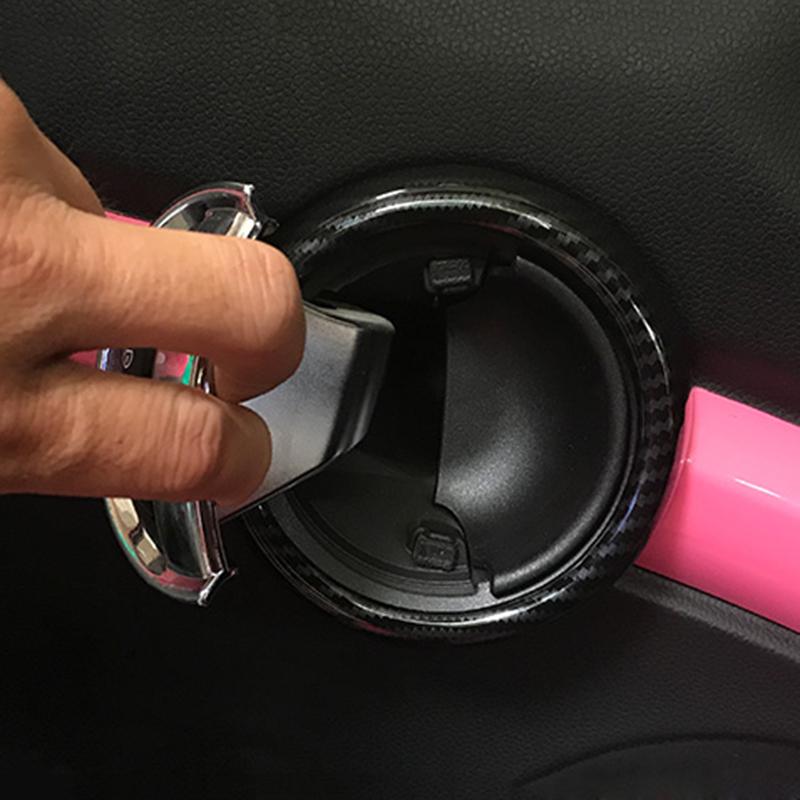 Capac butonului pentru mânerul ușii mașinii Carcasă din fibră de carbon pentru carcasă pentru Mini Cooper One S JCW F55 F56 F57 Hatchback