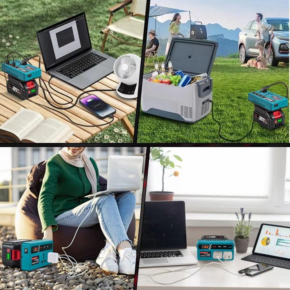 DC 18V-21V Eingang 120W Wechselrichter Elektrowerkzeug Akku-Wechselrichter Camping-Nutzung