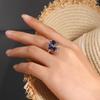 Precious luxury September Birthstone natural diffusion blue sapphire silver ring for women engagement & banquet gifts