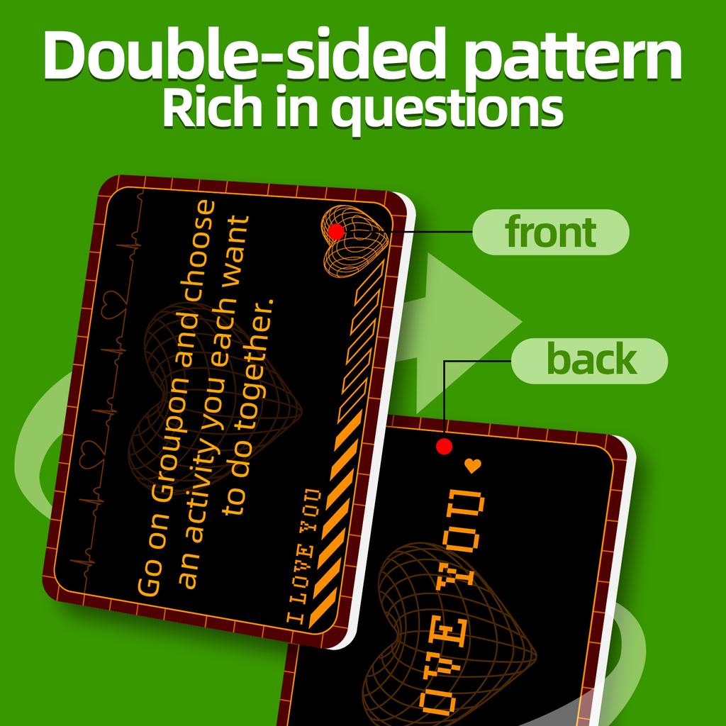 English Couple Interactive Card Romantic Love Party Game Cards