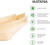 Coupelles en bois - matana - 100 bateaux en bambou - écologiques - 22x11cm - biodégradables